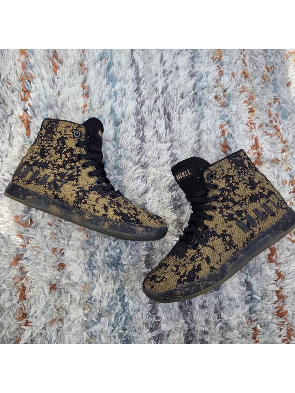 NOBULL High-Top All Pride Trainer Sneaker Black and Gold EU38